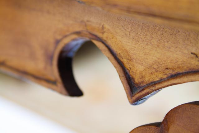 Carved Chinese Gate Bench