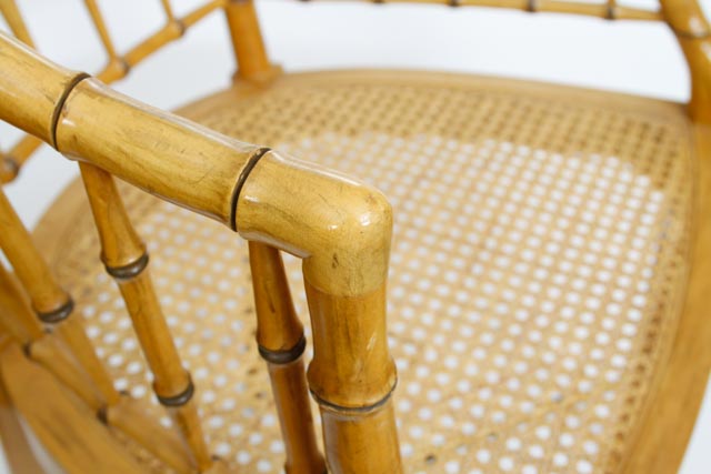 Pair of Baker Faux Bamboo Chairs