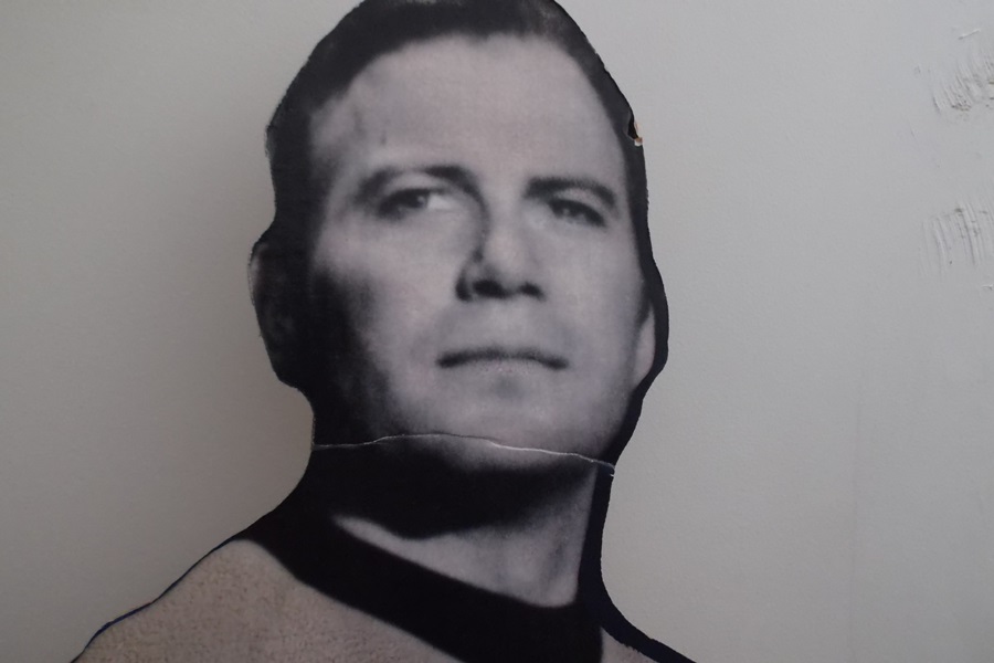 Autographed Cardboard Cutout of Captain Kirk