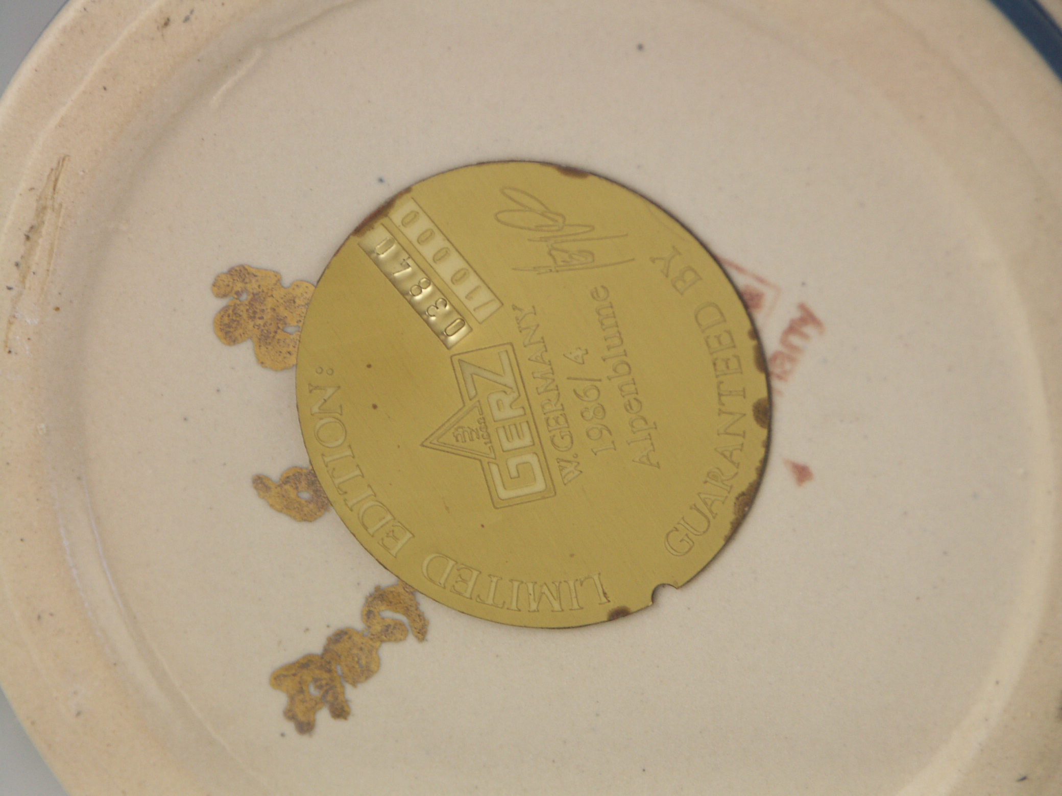 1986 Gerz West Germany Stein - Limited Edition - Alpine Flowers