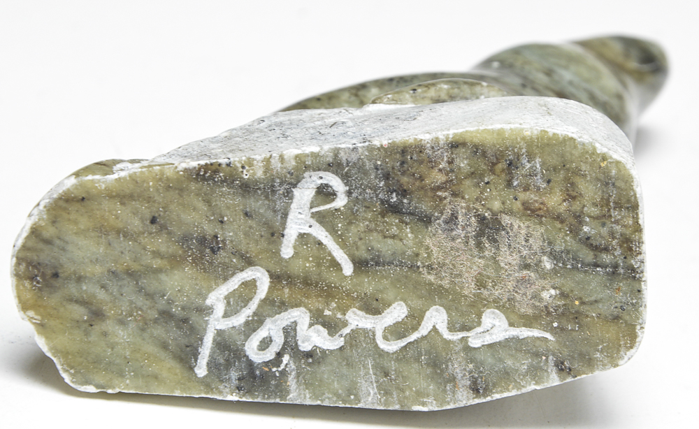 Pair of Hand-Carved Stone Figurines