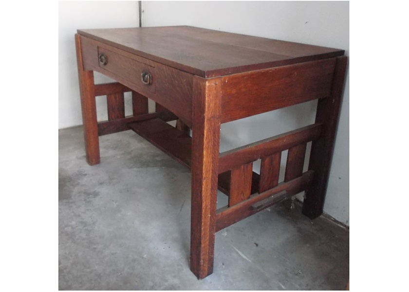 Mission Style Oak Library Table
