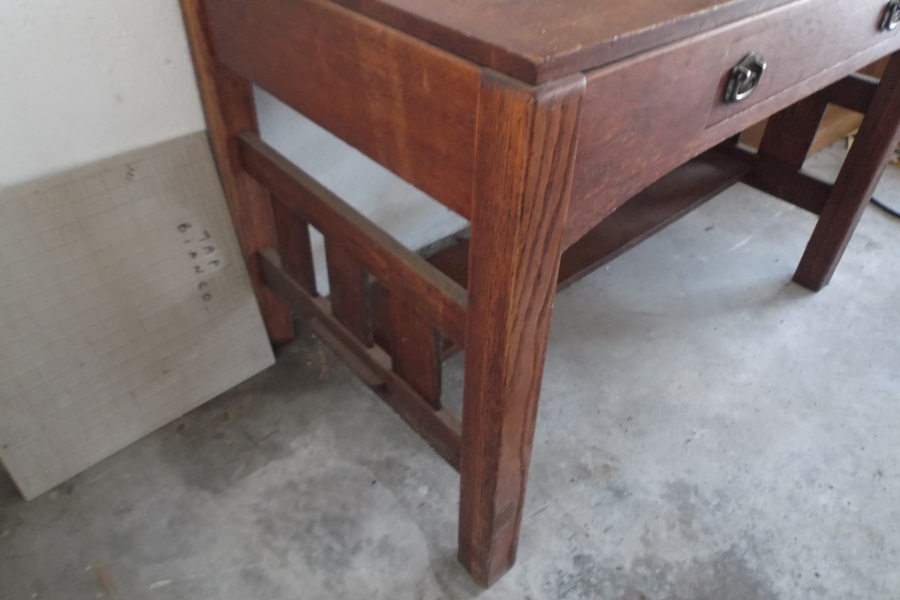 Mission Style Oak Library Table