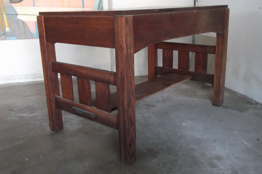 Mission Style Oak Library Table