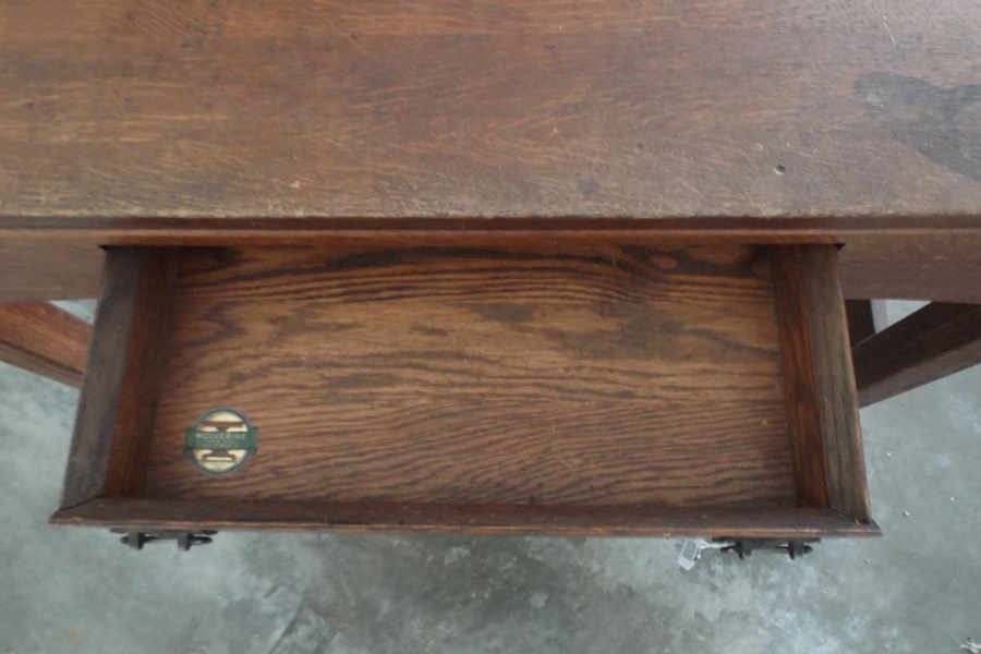 Mission Style Oak Library Table