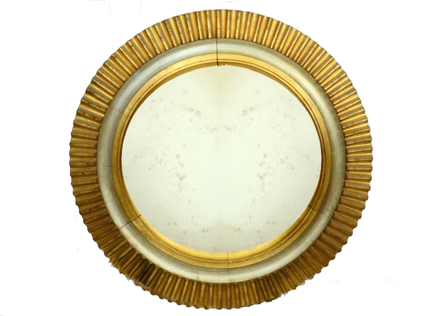 Large Metalic Starburst Mirror