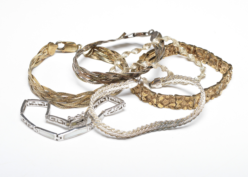 Group of Sterling Bracelets