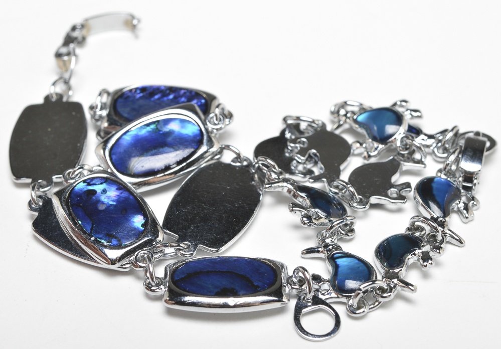 Silver Tone and Enamel Jewelry