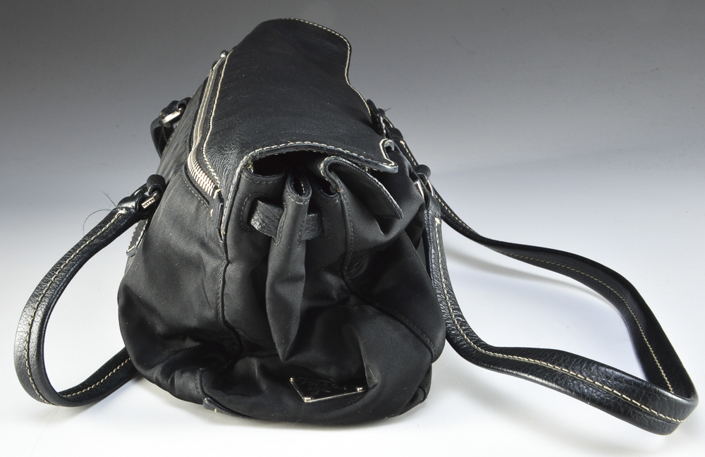 Prada Tessuto Buffalo Nylon and Leather Shoulder Bag