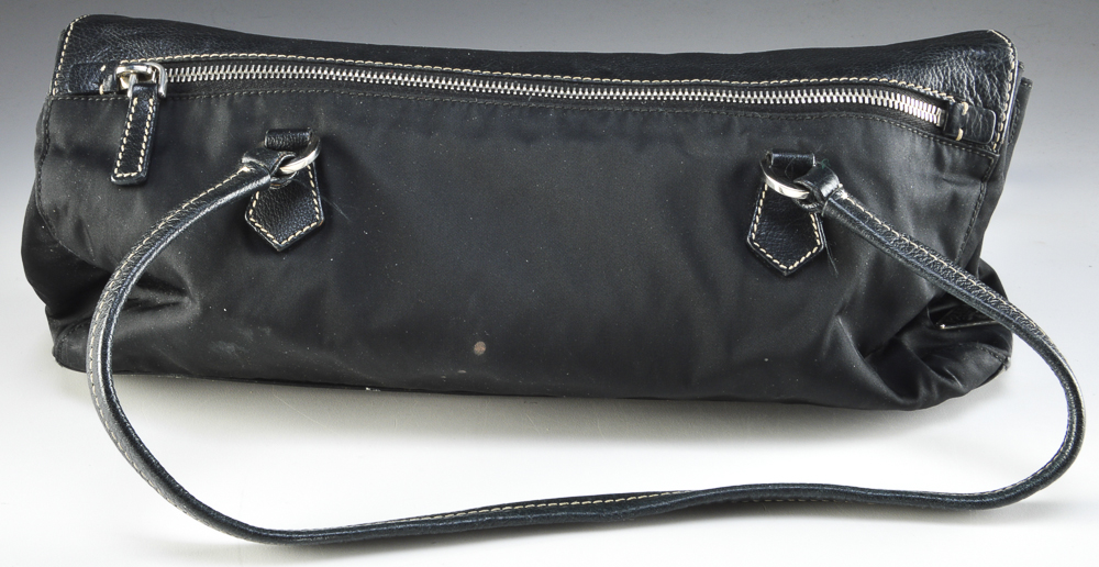 Prada Tessuto Buffalo Nylon and Leather Shoulder Bag