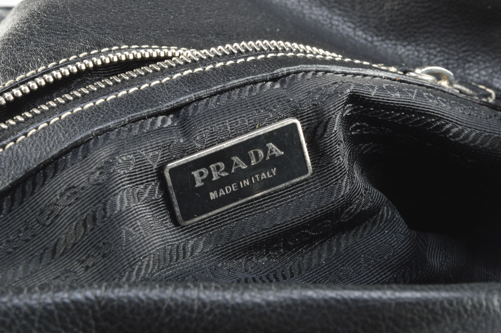 Prada Tessuto Buffalo Nylon and Leather Shoulder Bag