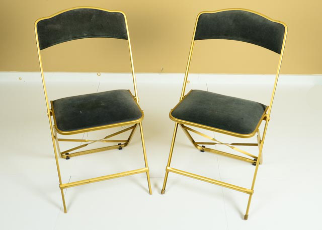 Gold Framed Folding Chairs
