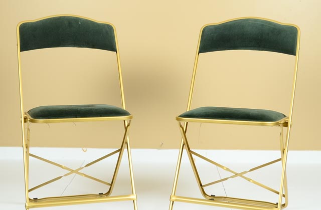 Gold Framed Folding Chairs