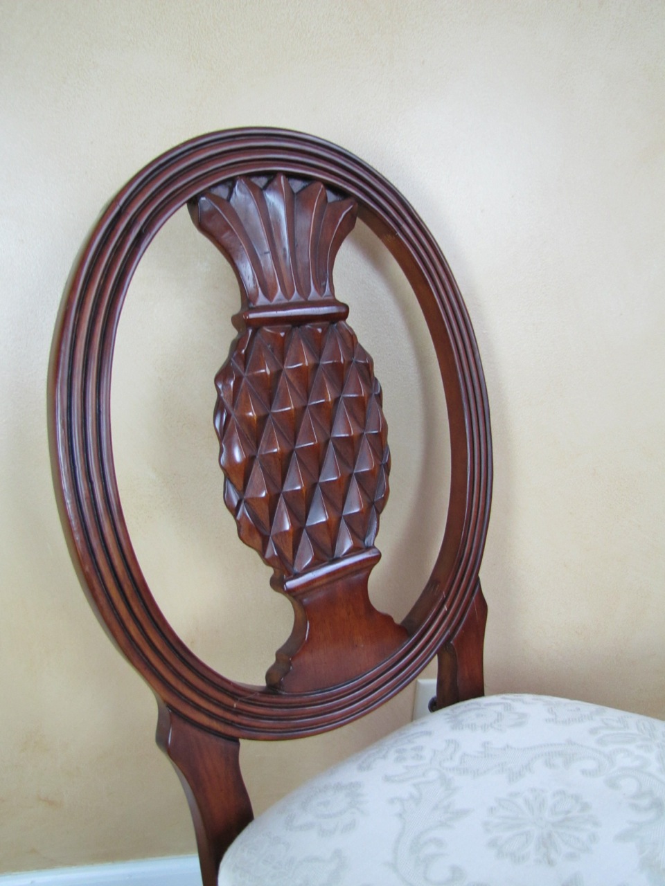 Set of Four Pineapple Back Dining Chairs