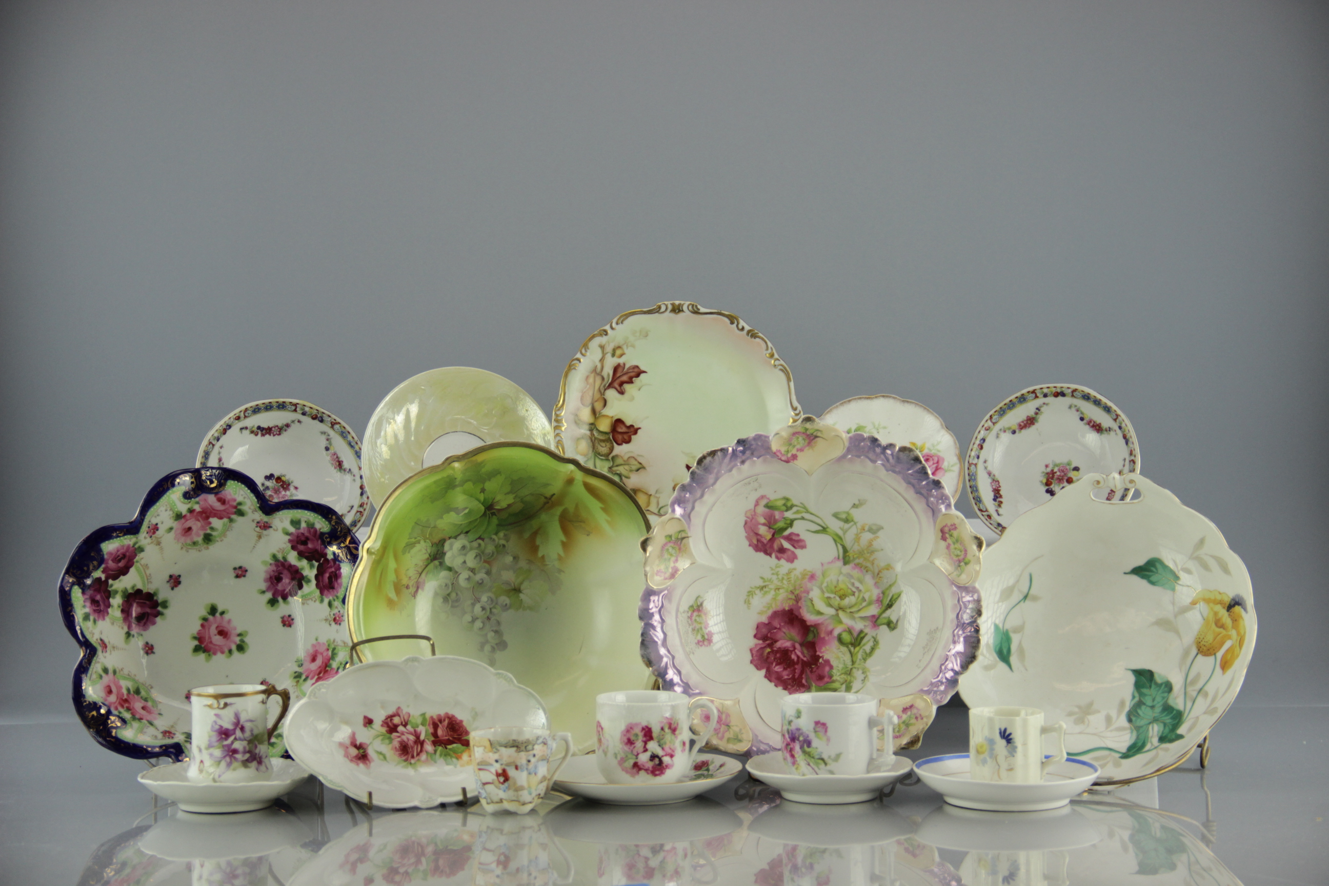 Assorted China Plates, Teacups and Saucers
