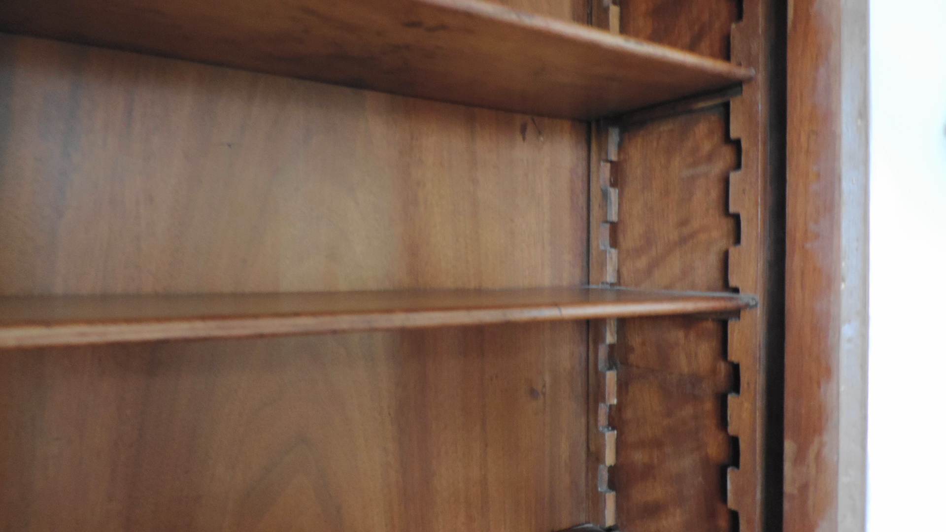 Antique Wall Hung Cabinet With Glass Doors