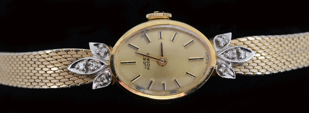 Lucien Piccard 14K Gold and Gold Filled Diamond Bracelet