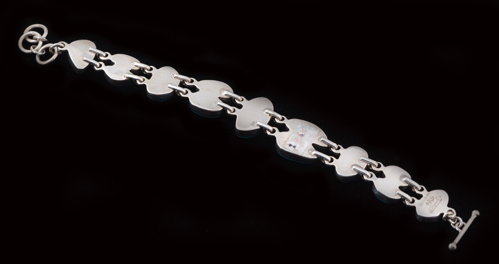 Joe Piaso Jr. Navajo Sterling and Turquoise Bracelet