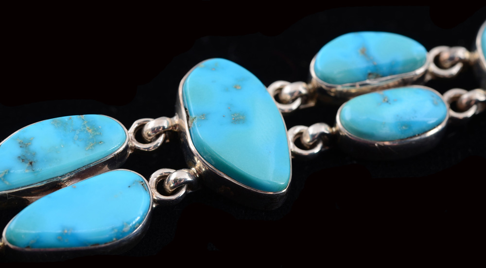Joe Piaso Jr. Navajo Sterling and Turquoise Bracelet