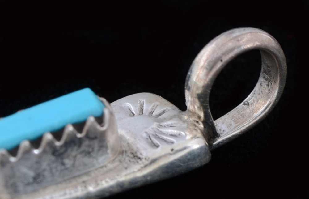 Cecilia Iule Signed Zuni Multi-Stone Cross Pendant