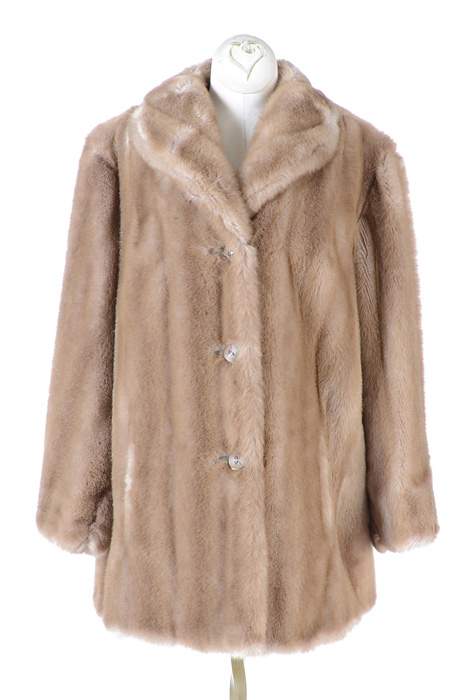Vintage Faux Mink Fur Coat