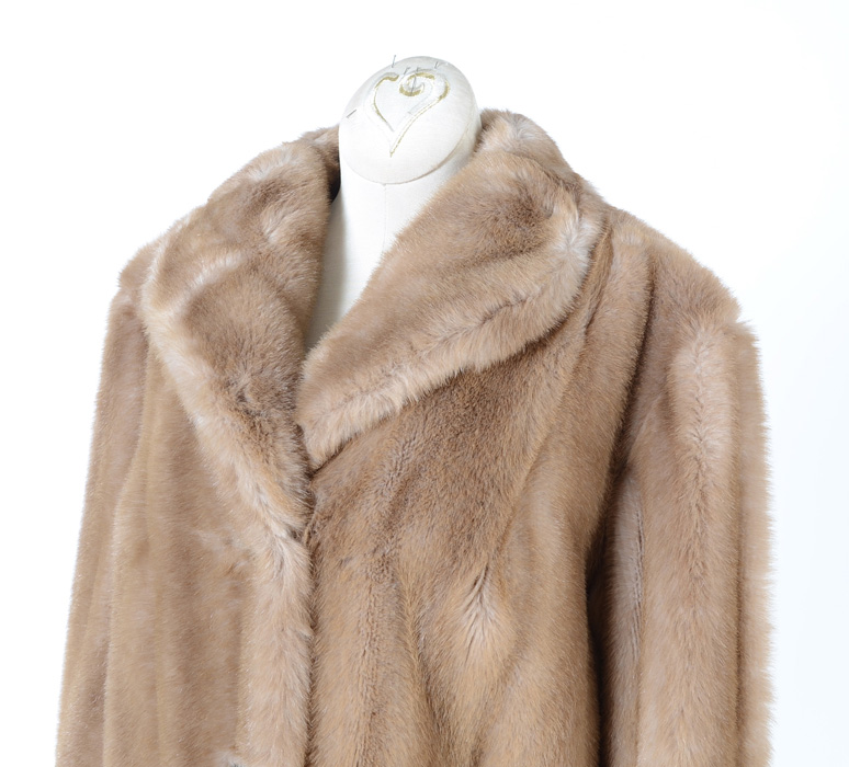 Vintage Faux Mink Fur Coat