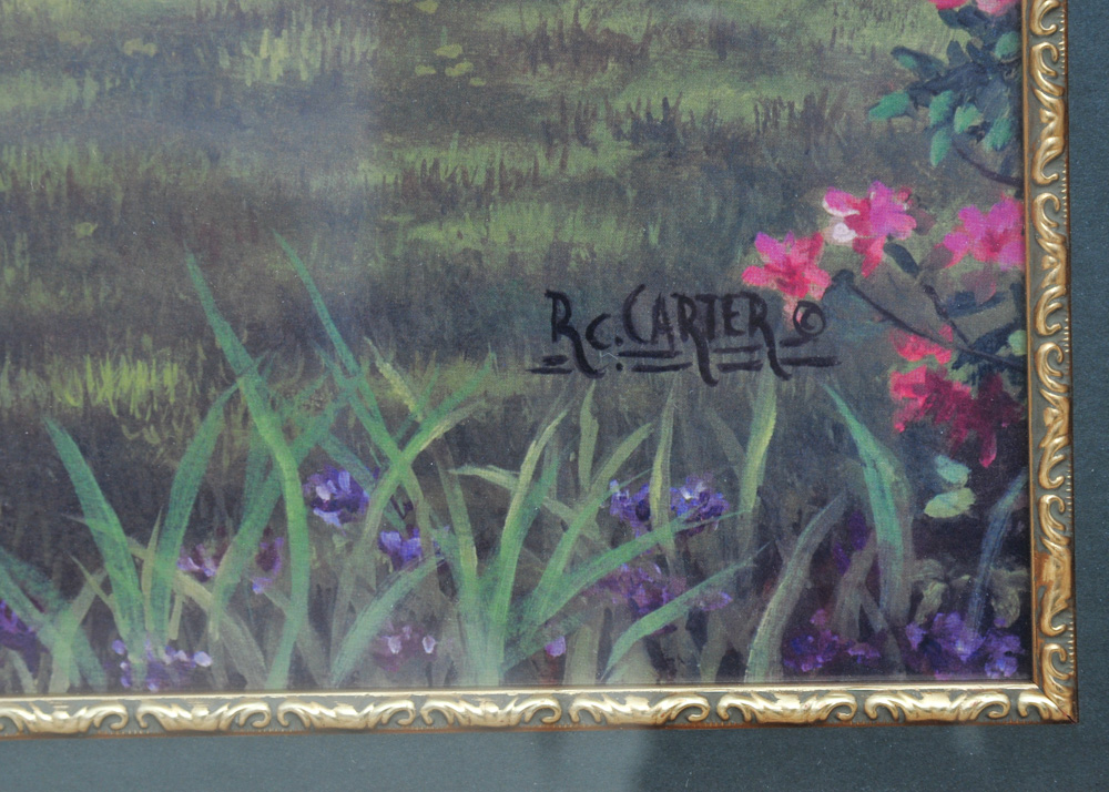 Framed "One Fine Morning" by RC Carter Offset Lithograph