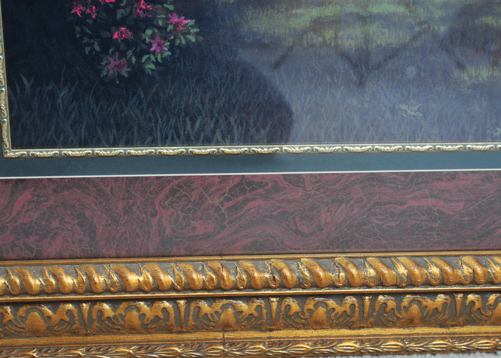 Framed "One Fine Morning" by RC Carter Offset Lithograph