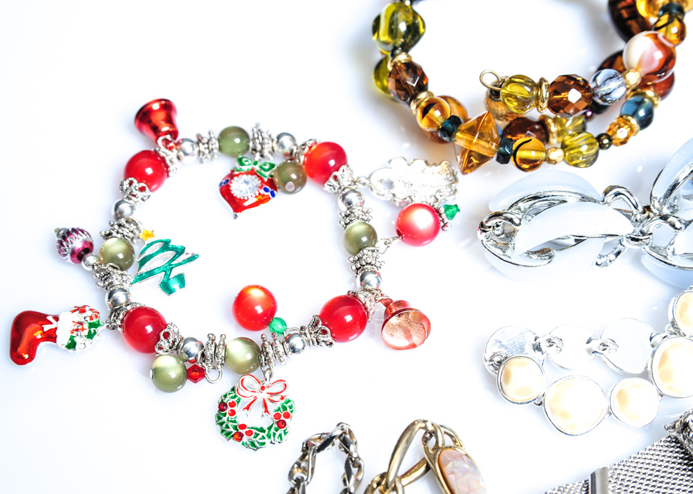 Assortment of Costume Jewelry Bracelets