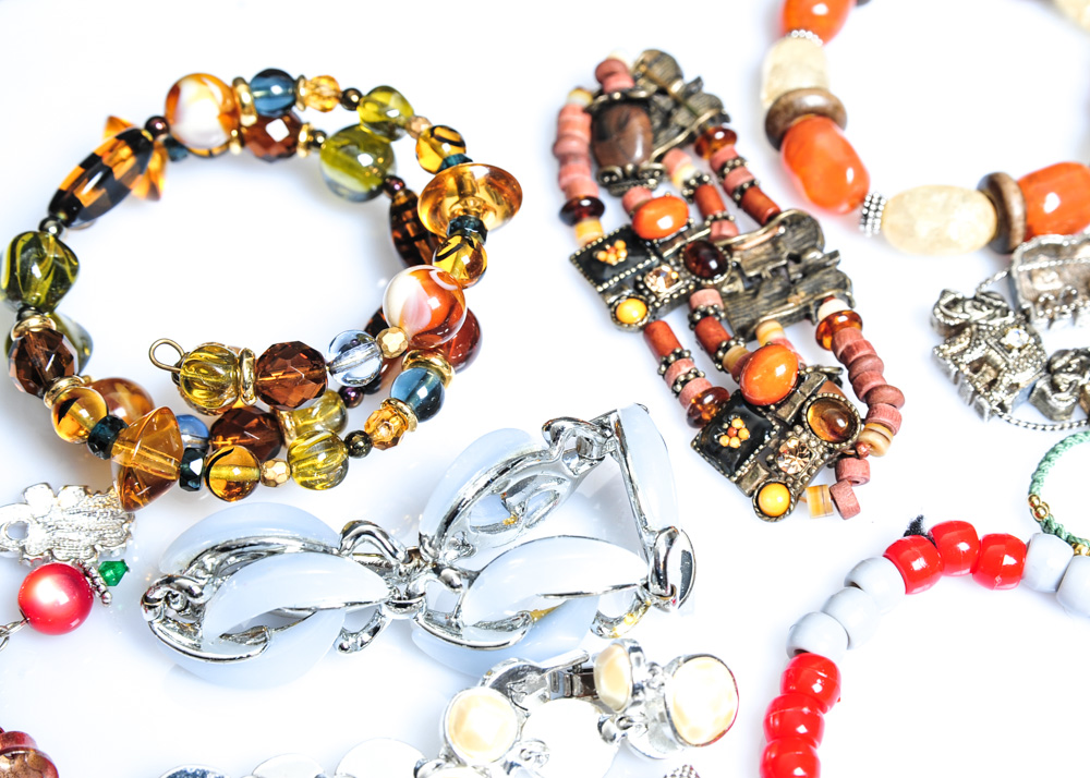 Assortment of Costume Jewelry Bracelets