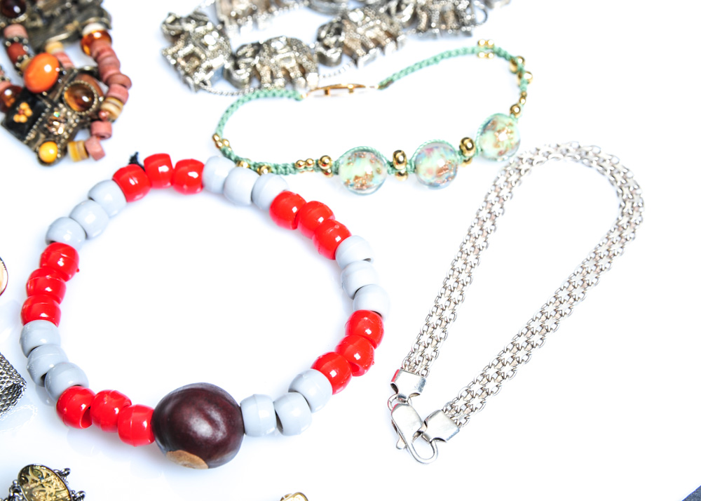 Assortment of Costume Jewelry Bracelets