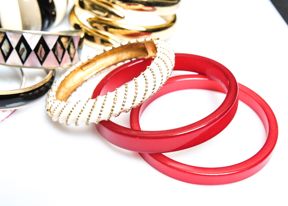 Assortment of Costume Jewelry Bracelets