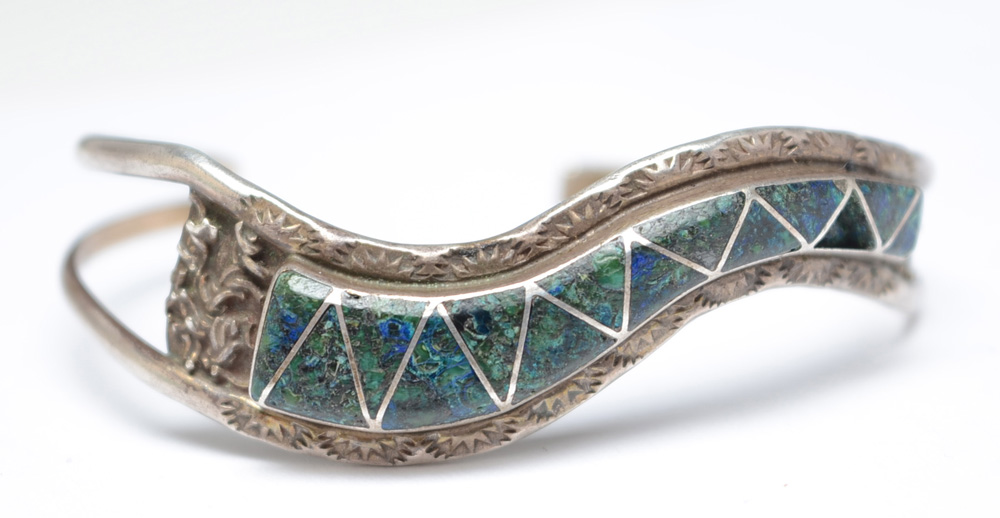 Zuni Sterling Inlay Cuff and Turquoise Jewelry