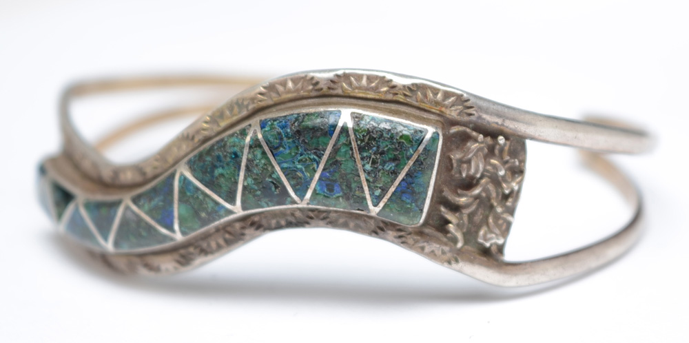 Zuni Sterling Inlay Cuff and Turquoise Jewelry