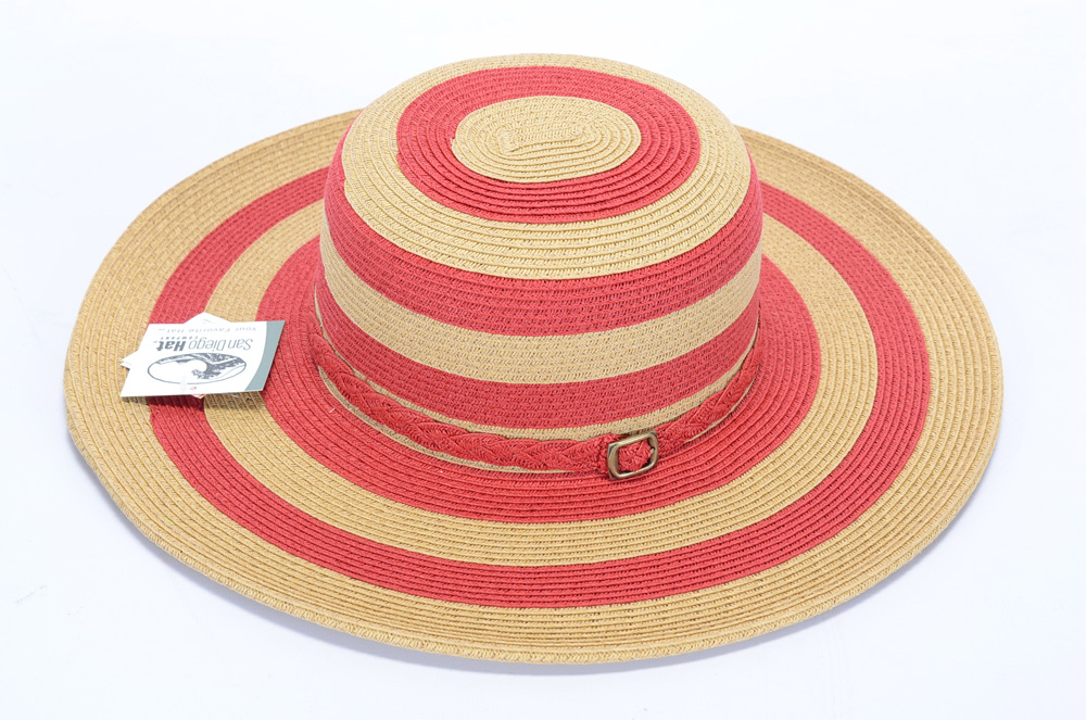 Five Women's San Diego Hat Company Straw Hats