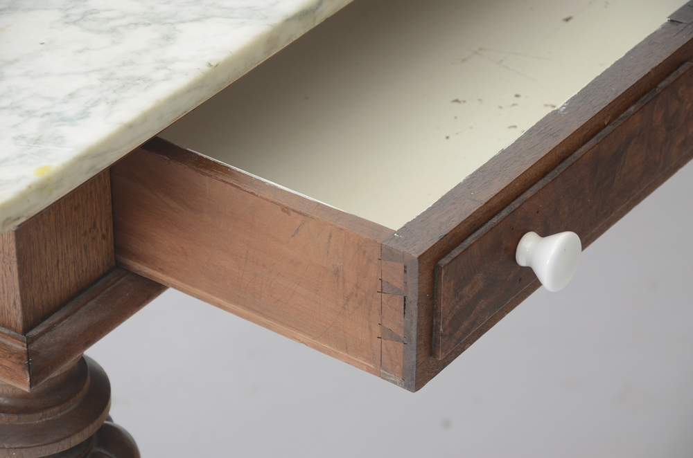 Antique Marble Top Pastry Table