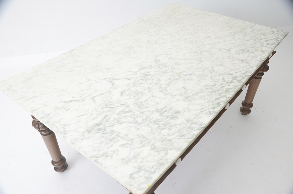 Antique Marble Top Pastry Table