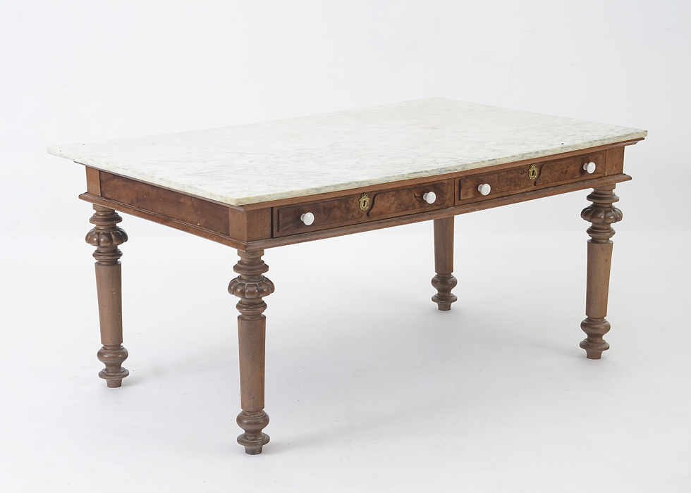 Antique Marble Top Pastry Table