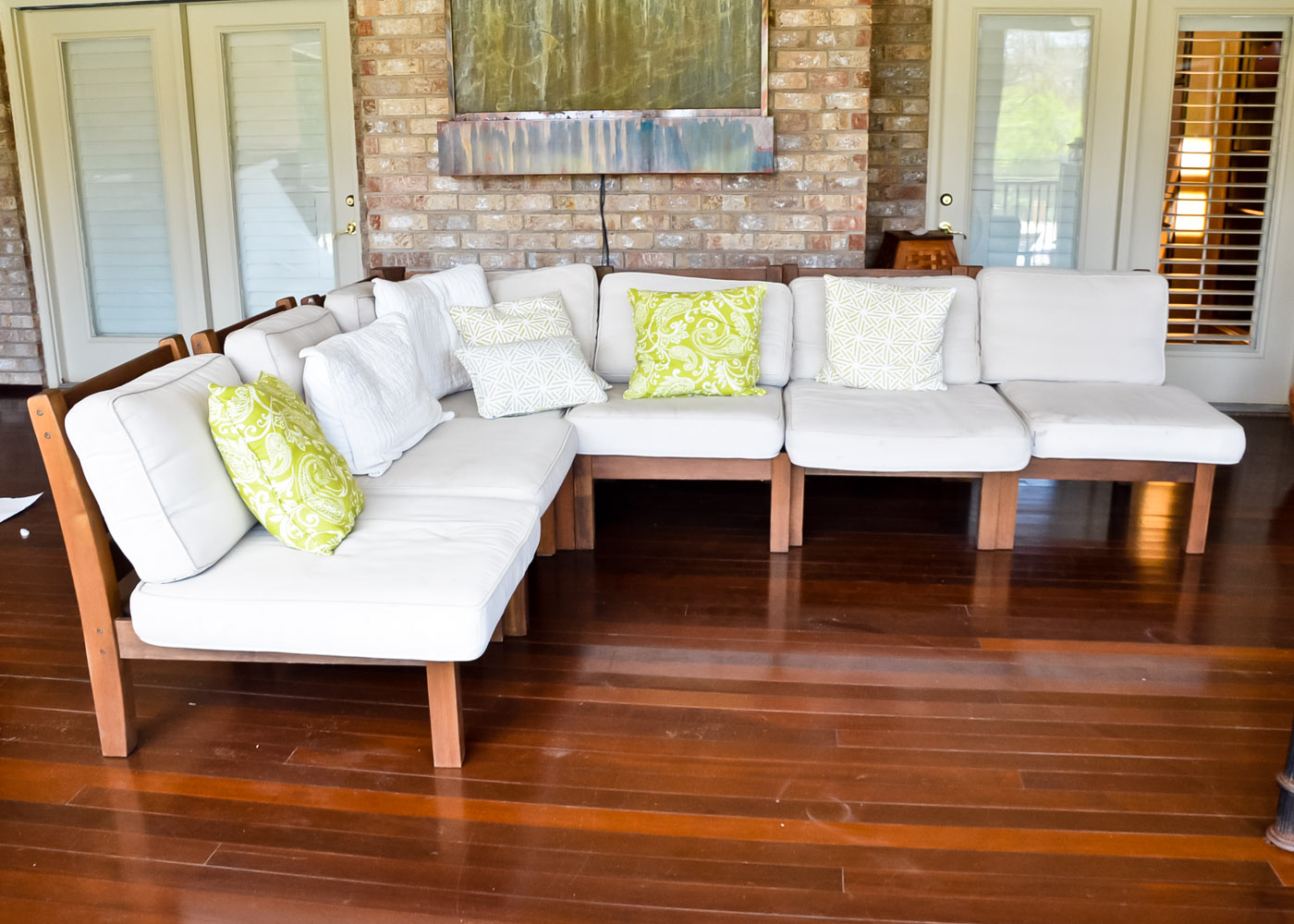 Pottery Barn Indoor/Outdoor Teak Sectional Sofa