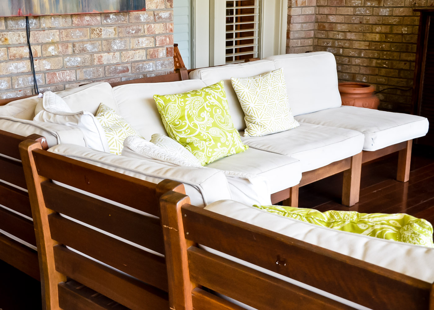 Pottery Barn Indoor/Outdoor Teak Sectional Sofa