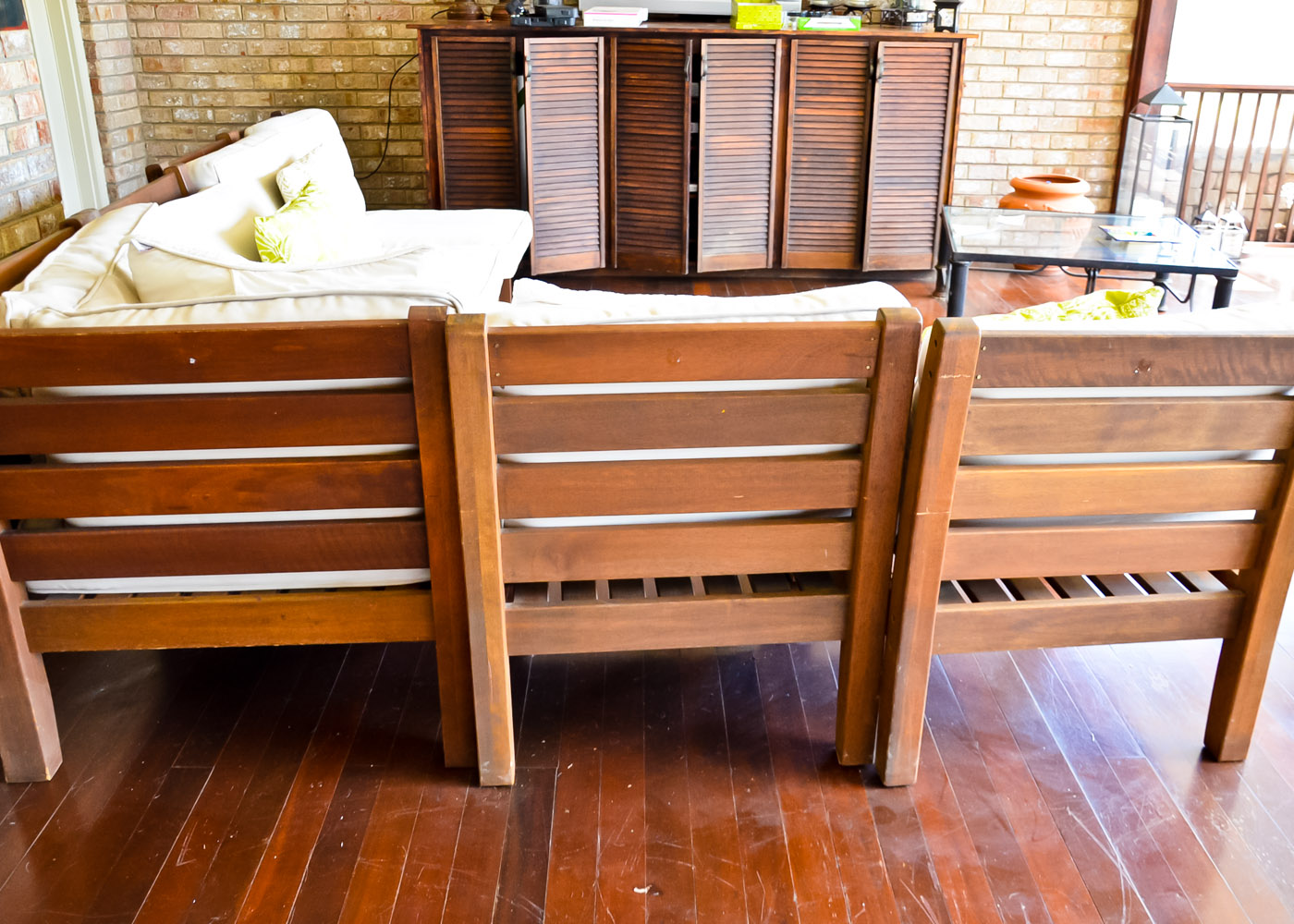 Pottery Barn Indoor/Outdoor Teak Sectional Sofa