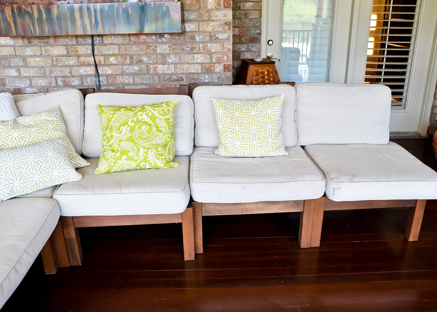 Pottery Barn Indoor/Outdoor Teak Sectional Sofa