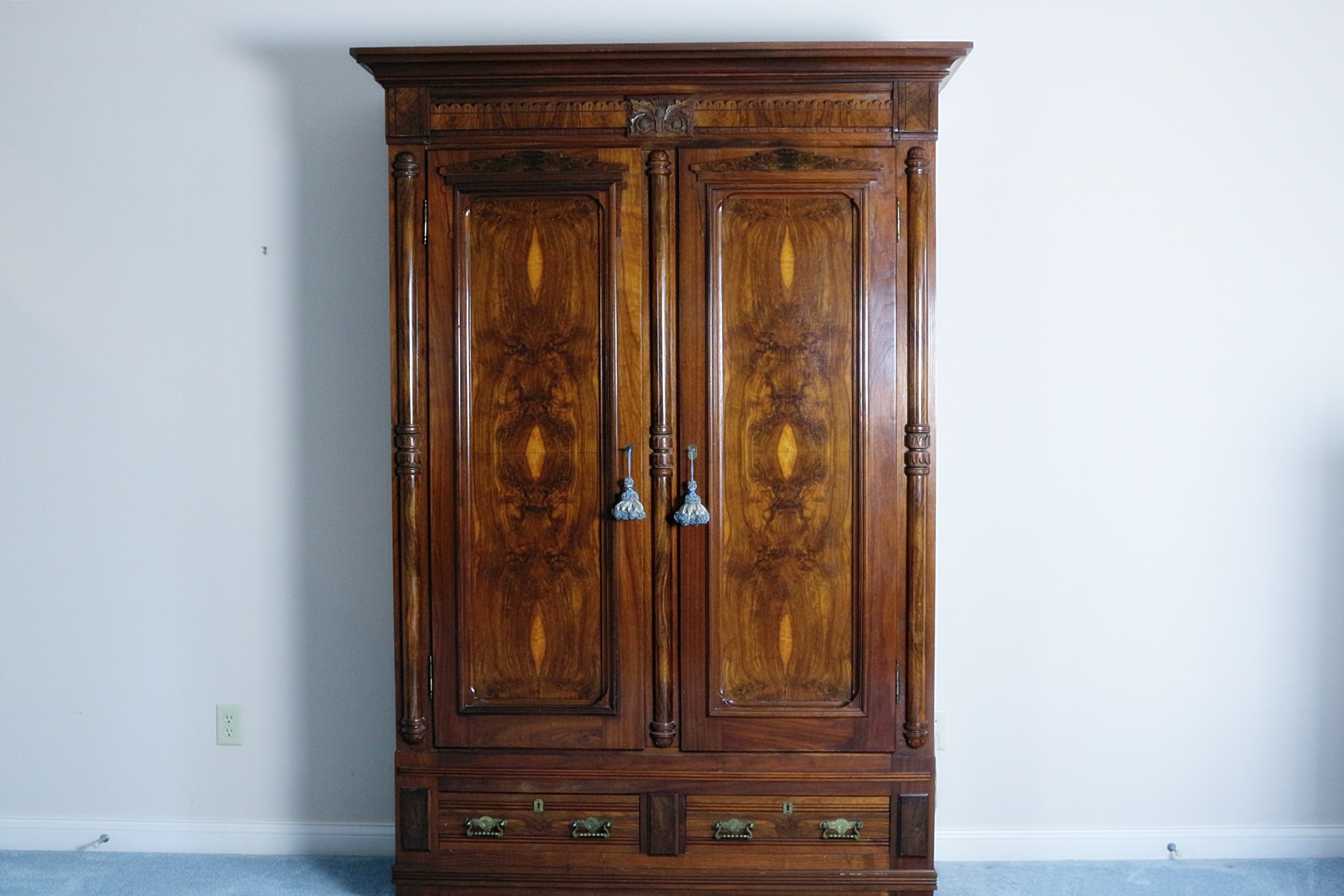 Antique Victorian Eastlake Armoire or Wardrobe