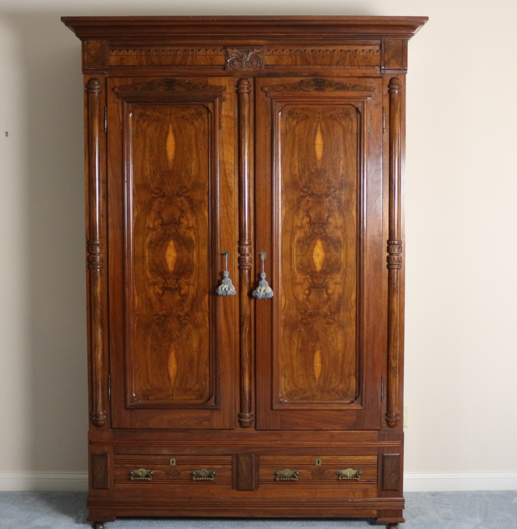 Antique Victorian Eastlake Armoire or Wardrobe