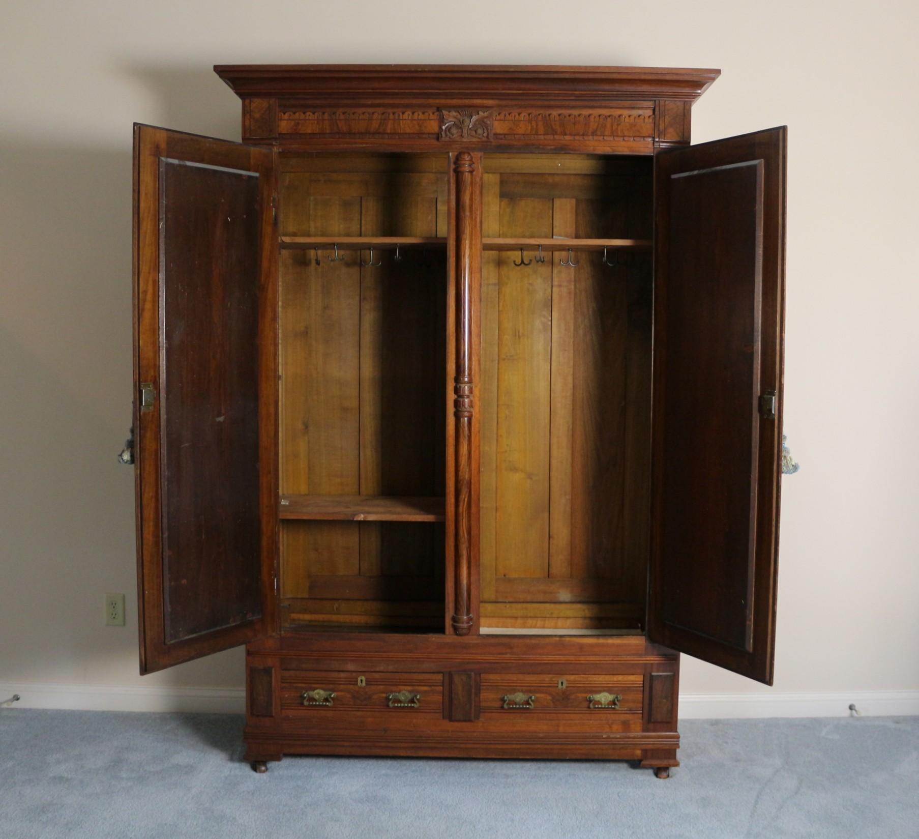Antique Victorian Eastlake Armoire or Wardrobe