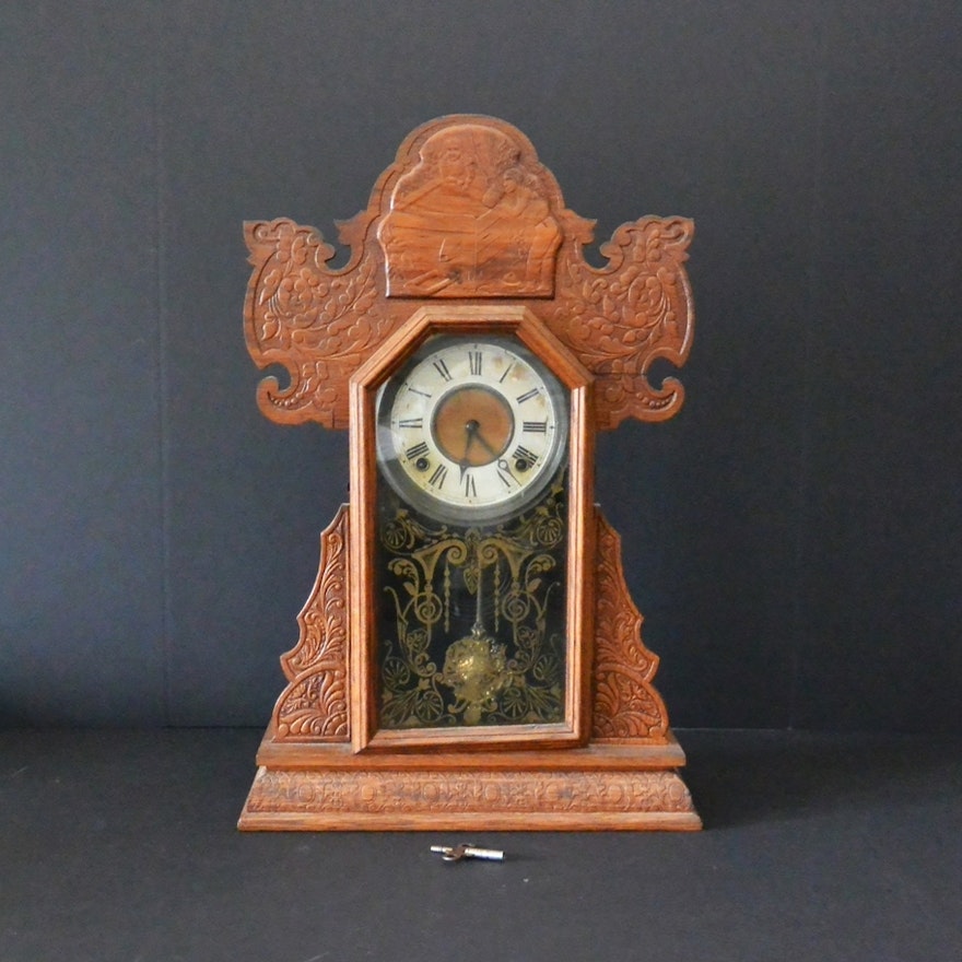 Pendulum Mantel Clock By K.Ingraham Co. Bristol Conn.
