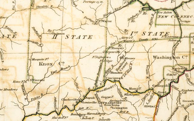 Original 1798 Map of the Northern United States
