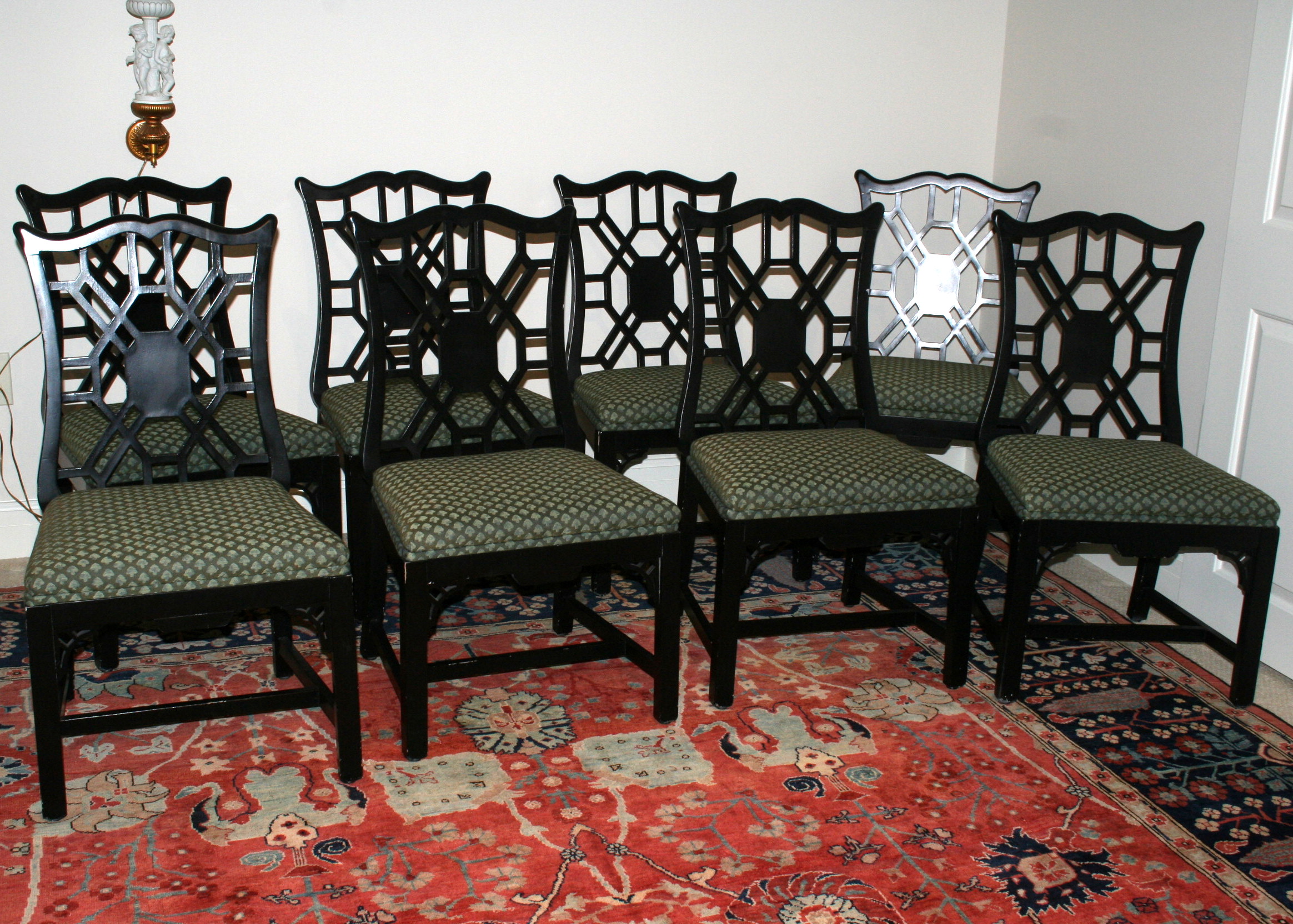Chinese Chippendale Style Dining Room Chairs