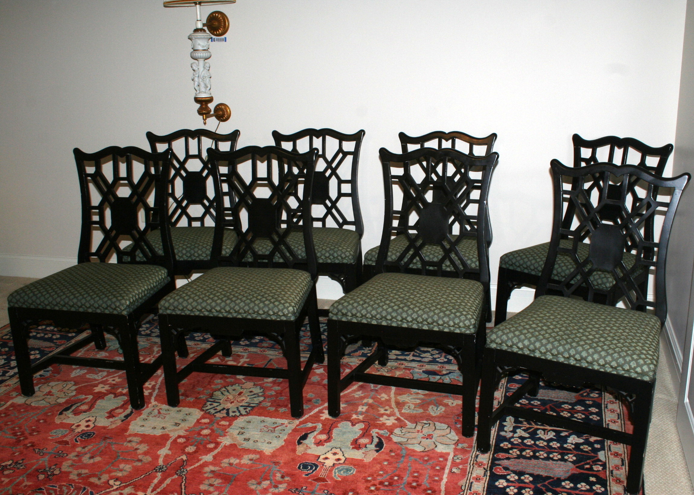 Chinese Chippendale Style Dining Room Chairs