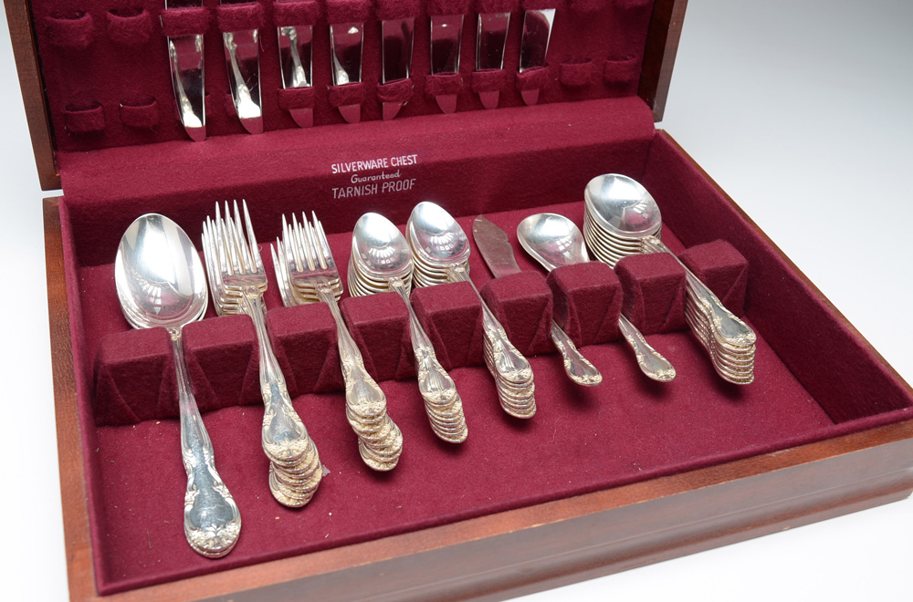 Gorham "New Elegance" Silverplate Flatware Set